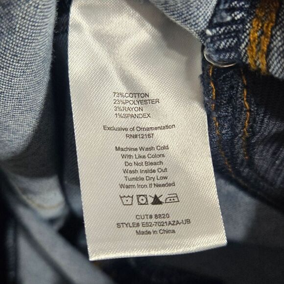 Indigo Poppy Maternity Butt Lifter Skinny with Side Elastics Jeans Sz Small 4-6 - Picture 8 of 11